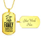 Faith Family Friends Necklace Stainless Steel or 18k Gold Dog Tag 24" Chain-Express Your Love Gifts