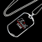 Faith Fear Cross Necklace Stainless Steel or 18k Gold Dog Tag 24" Chain-Express Your Love Gifts