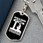 Faith First Step Keychain Stainless Steel or 18k Gold Dog Tag Keyring-Express Your Love Gifts