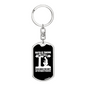 Faith First Step Keychain Stainless Steel or 18k Gold Dog Tag Keyring-Express Your Love Gifts