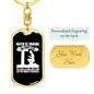 Faith First Step Keychain Stainless Steel or 18k Gold Dog Tag Keyring-Express Your Love Gifts