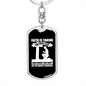Faith First Step Keychain Stainless Steel or 18k Gold Dog Tag Keyring-Express Your Love Gifts