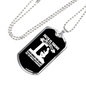 Faith First Step Necklace Stainless Steel or 18k Gold Dog Tag 24" Chain-Express Your Love Gifts