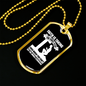Faith First Step Necklace Stainless Steel or 18k Gold Dog Tag 24" Chain-Express Your Love Gifts
