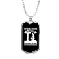 Faith First Step Necklace Stainless Steel or 18k Gold Dog Tag 24" Chain-Express Your Love Gifts
