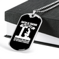 Faith First Step Necklace Stainless Steel or 18k Gold Dog Tag 24" Chain-Express Your Love Gifts