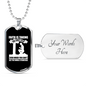 Faith First Step Necklace Stainless Steel or 18k Gold Dog Tag 24" Chain-Express Your Love Gifts