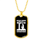 Faith First Step Necklace Stainless Steel or 18k Gold Dog Tag 24" Chain-Express Your Love Gifts
