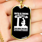 Faith First Step Necklace Stainless Steel or 18k Gold Dog Tag 24" Chain-Express Your Love Gifts