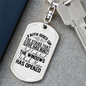 Faith Goes Up Keychain Stainless Steel or 18k Gold Dog Tag Keyring-Express Your Love Gifts