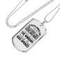 Faith Goes Up Necklace Stainless Steel or 18k Gold Dog Tag 24" Chain-Express Your Love Gifts