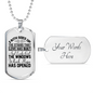 Faith Goes Up Necklace Stainless Steel or 18k Gold Dog Tag 24" Chain-Express Your Love Gifts
