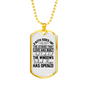 Faith Goes Up Necklace Stainless Steel or 18k Gold Dog Tag 24" Chain-Express Your Love Gifts
