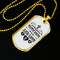 Faith Hope And Love Cross Necklace Stainless Steel or 18k Gold Dog Tag 24" Chain-Express Your Love Gifts