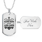 Faith Hope And Love Cross Necklace Stainless Steel or 18k Gold Dog Tag 24" Chain-Express Your Love Gifts
