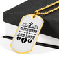 Faith Hope And Love Cross Necklace Stainless Steel or 18k Gold Dog Tag 24" Chain-Express Your Love Gifts