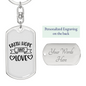Faith Hope And Love Hearts Keychain Stainless Steel or 18k Gold Dog Tag Keyring-Express Your Love Gifts