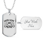 Faith Hope And Love Necklace Stainless Steel or 18k Gold Dog Tag 24" Chain-Express Your Love Gifts
