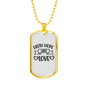Faith Hope And Love Necklace Stainless Steel or 18k Gold Dog Tag 24" Chain-Express Your Love Gifts