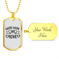 Faith Hope And Love Necklace Stainless Steel or 18k Gold Dog Tag 24" Chain-Express Your Love Gifts