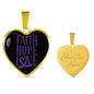Faith Hope And Love Stainless Steel or 18k Gold Heart Pendant Necklace 18-22"-Express Your Love Gifts