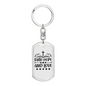 Faith Hope Cross Keychain Stainless Steel or 18k Gold Dog Tag Keyring-Express Your Love Gifts