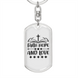 Faith Hope Cross Keychain Stainless Steel or 18k Gold Dog Tag Keyring-Express Your Love Gifts