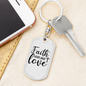 Faith Hope Keychain Stainless Steel or 18k Gold Dog Tag Keyring-Express Your Love Gifts