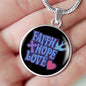 Faith Hope Love Circle Necklace Stainless Steel or 18k Gold 18"-Express Your Love Gifts