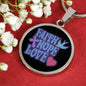 Faith Hope Love Circle Necklace Stainless Steel or 18k Gold 18"-Express Your Love Gifts