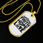 Faith Hope Love Cross Necklace Stainless Steel or 18k Gold Dog Tag 24" Chain-Express Your Love Gifts