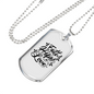 Faith Hope Love Cursive Necklace Stainless Steel or 18k Gold Dog Tag 24" Chain-Express Your Love Gifts