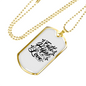 Faith Hope Love Cursive Necklace Stainless Steel or 18k Gold Dog Tag 24" Chain-Express Your Love Gifts
