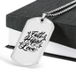 Faith Hope Love Cursive Necklace Stainless Steel or 18k Gold Dog Tag 24" Chain-Express Your Love Gifts