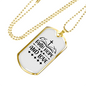 Faith Hope Love Necklace Stainless Steel or 18k Gold Dog Tag 24" Chain-Express Your Love Gifts