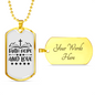 Faith Hope Love Necklace Stainless Steel or 18k Gold Dog Tag 24" Chain-Express Your Love Gifts