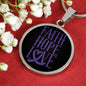 Faith Hope Love Plain Circle Necklace Stainless Steel or 18k Gold 18"-Express Your Love Gifts