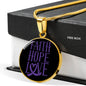 Faith Hope Love Plain Circle Necklace Stainless Steel or 18k Gold 18"-Express Your Love Gifts