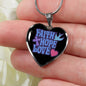Faith Hope Love Stainless Steel or 18k Gold Heart Pendant Necklace 18-22"-Express Your Love Gifts