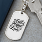 Faith Hope Love Stars Keychain Stainless Steel or 18k Gold Dog Tag Keyring-Express Your Love Gifts