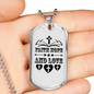 Faith Hope Necklace Stainless Steel or 18k Gold Dog Tag 24" Chain-Express Your Love Gifts