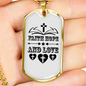 Faith Hope Necklace Stainless Steel or 18k Gold Dog Tag 24" Chain-Express Your Love Gifts