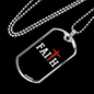 Faith In The Cross Necklace Stainless Steel or 18k Gold Dog Tag 24" Chain-Express Your Love Gifts