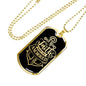 Faith Keeps Me Anchored Dog Tag Necklace Stainless Steel or 18k Gold Dog Tag 24" Chain-Express Your Love Gifts