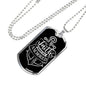 Faith Keeps Me Anchored Dog Tag Necklace Stainless Steel or 18k Gold Dog Tag 24" Chain-Express Your Love Gifts