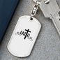 Faith Keychain Stainless Steel or 18k Gold Dog Tag Keyring-Express Your Love Gifts