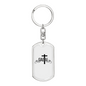 Faith Keychain Stainless Steel or 18k Gold Dog Tag Keyring-Express Your Love Gifts