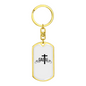 Faith Keychain Stainless Steel or 18k Gold Dog Tag Keyring-Express Your Love Gifts