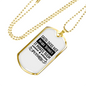 Faith Make Things Possible Necklace Stainless Steel or 18k Gold Dog Tag 24" Chain-Express Your Love Gifts