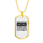 Faith Make Things Possible Necklace Stainless Steel or 18k Gold Dog Tag 24" Chain-Express Your Love Gifts